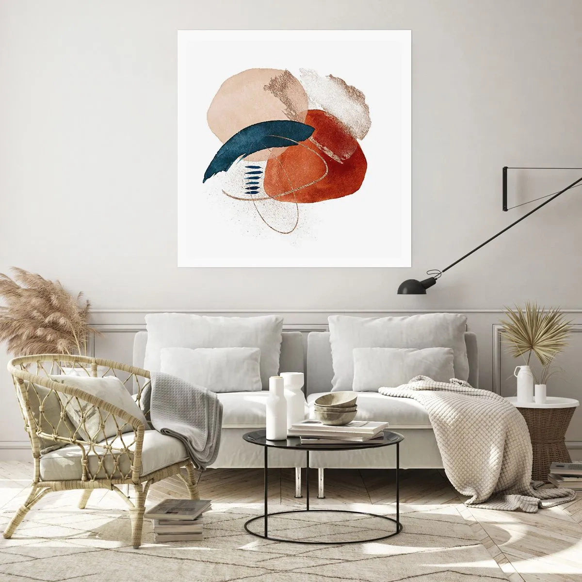 Plakat - Oval sammensætning - 60x60 cm