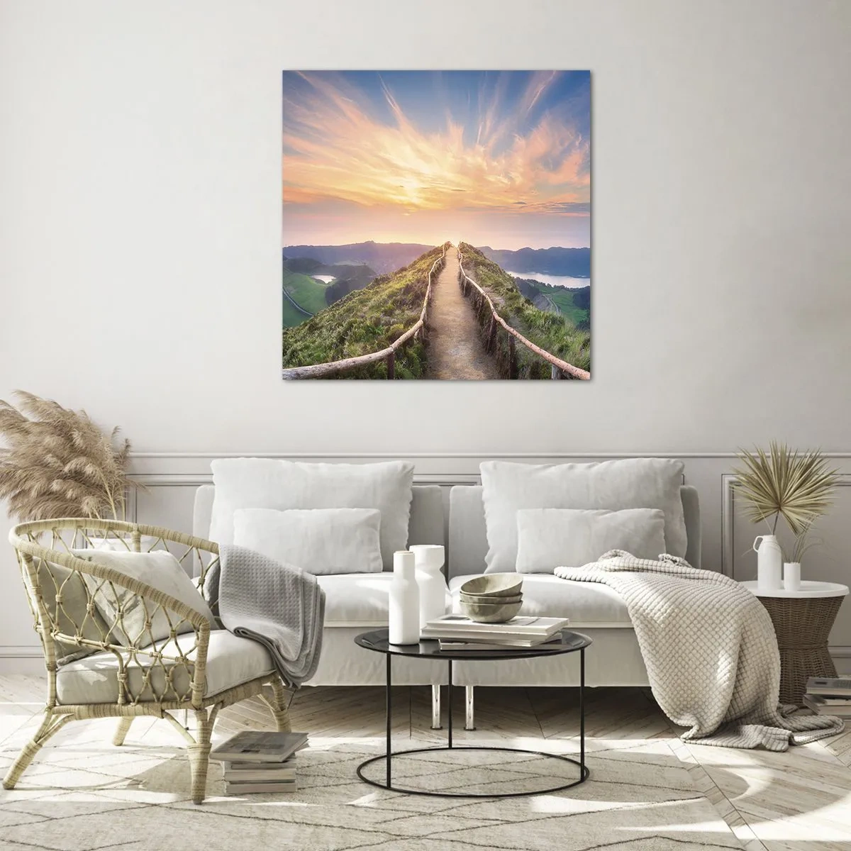 Billede på glas - Tæt på himlen - 70x70 cm