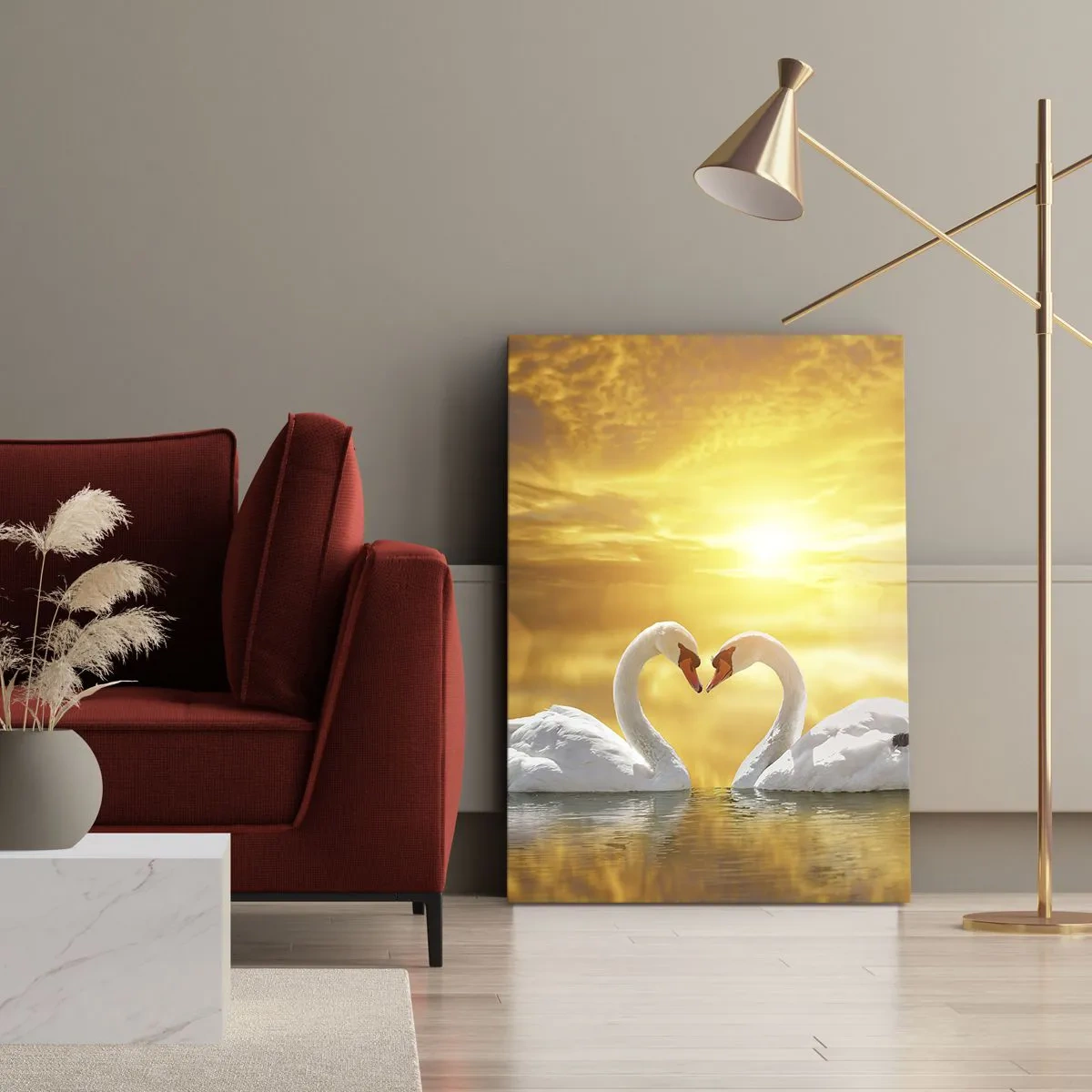 Lærredstryk - Billede på lærred - Hjertet er det smukkeste ord i verden.... - 50x70 cm