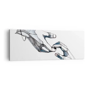 Lærredstryk - Billede på lærred - En god gestus - 140x50 cm