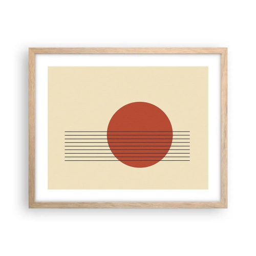 Plakat i ramme af lyst egetræ - Og så videre - 50x40 cm