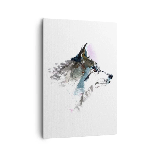 Lærredstryk - Billede på lærred - Når vi taler om ulven - 70x100 cm