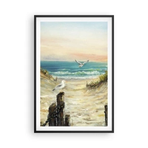 Plakat i sort ramme - Vindstille tilbagetog - 61x91 cm