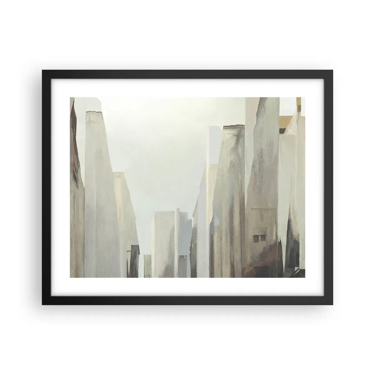 Plakat i sort ramme - En drøm om byen - 50x40 cm