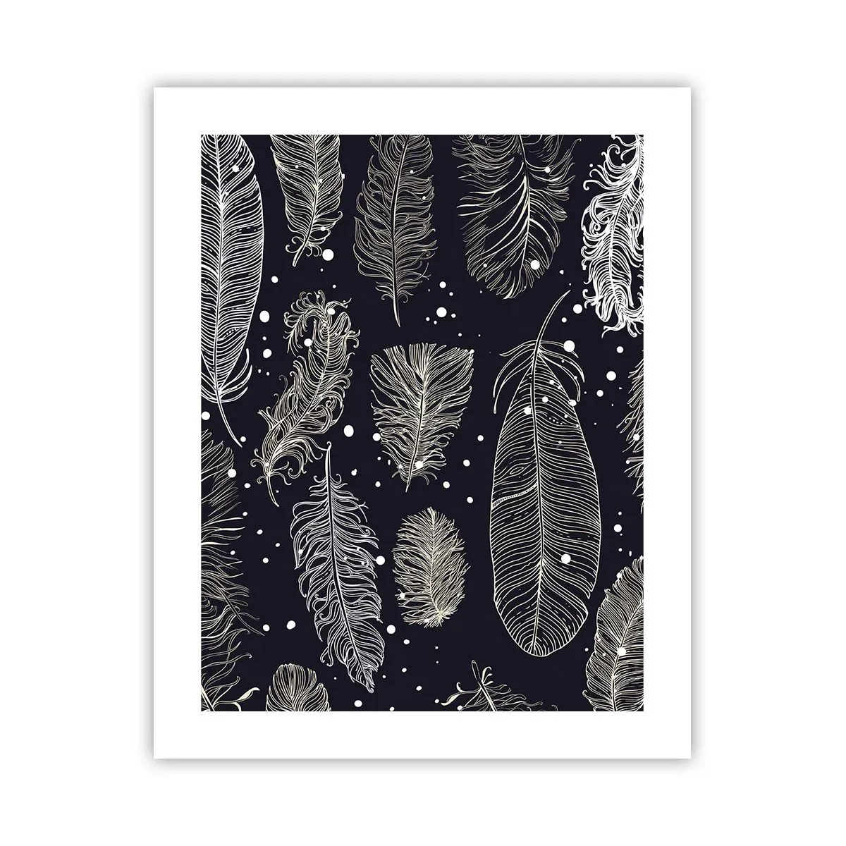 Plakat - Fjerede blonder - 40x50 cm