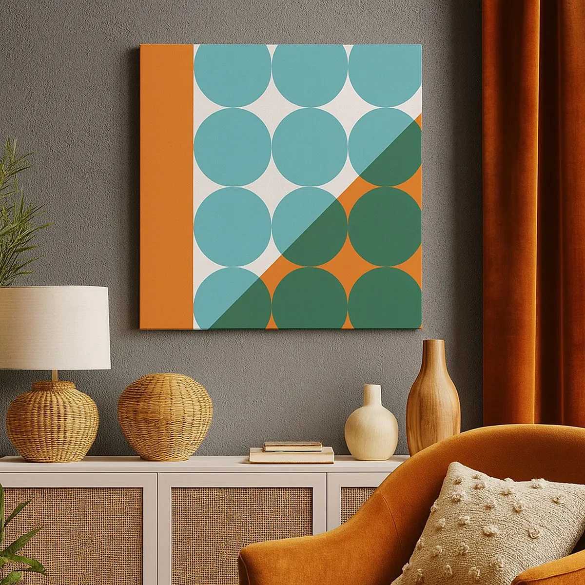 Lærredstryk - Billede på lærred - Op og over - 30x30 cm