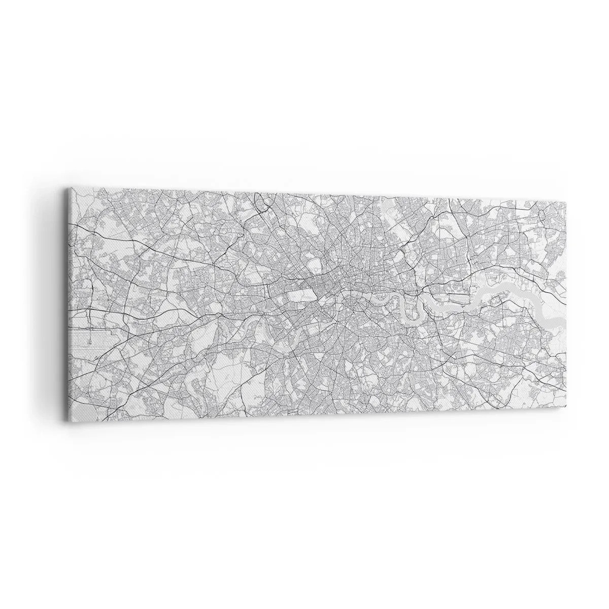 Lærredstryk - Billede på lærred - Kort over Londons labyrint - 120x50 cm