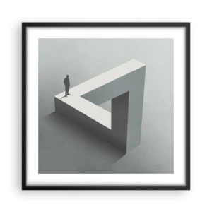 Plakat i sort ramme - Og dog er det muligt - 50x50 cm