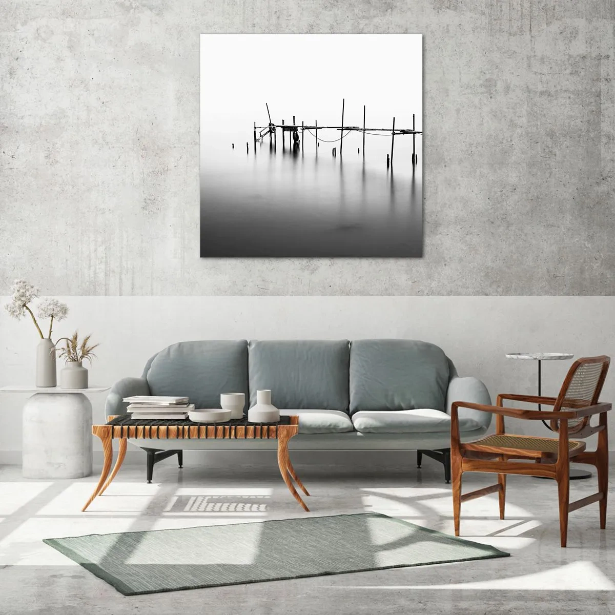 Billede på glas - Hvad nu, hvis verden ikke eksisterer? - 70x70 cm