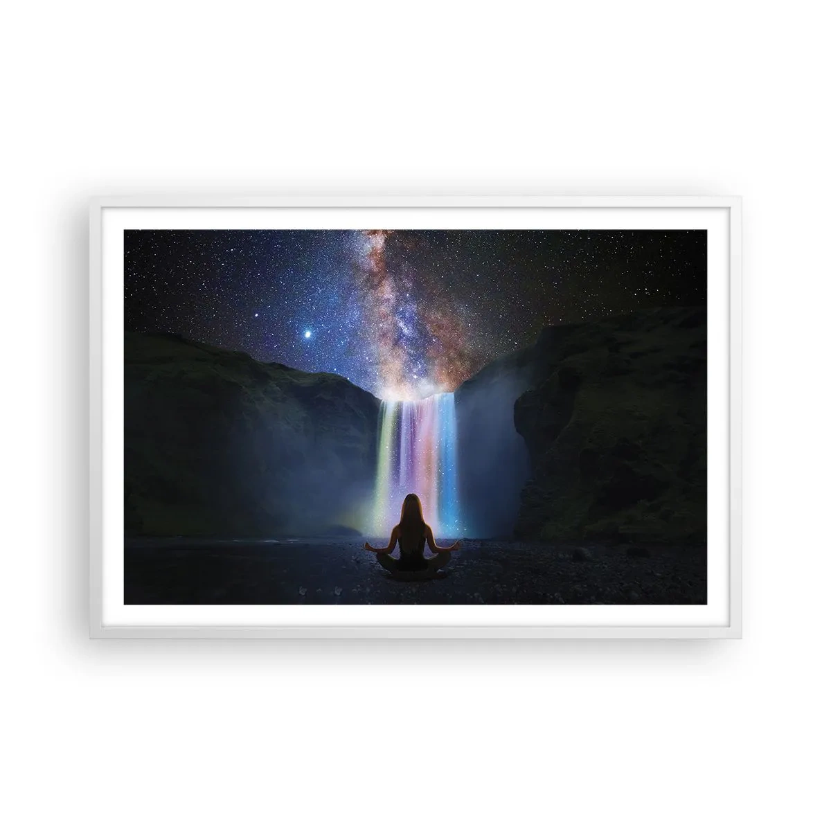Plakat i hvid ramme - Absolut harmoni - 91x61 cm