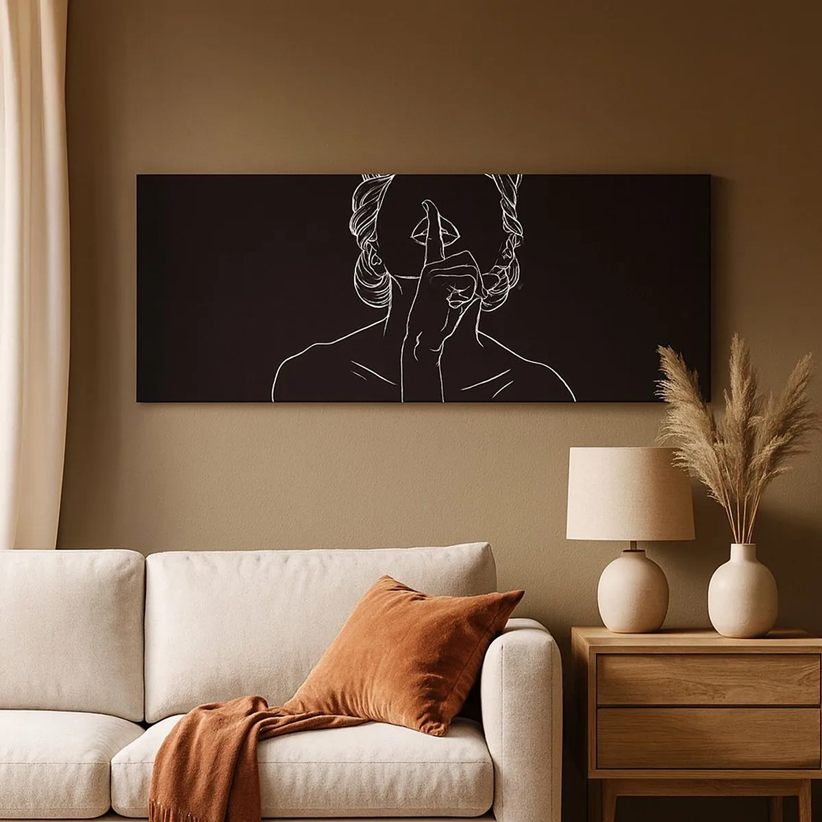 Lærredstryk - Billede på lærred - Skønhed blomstrer i stilhed - 100x40 cm