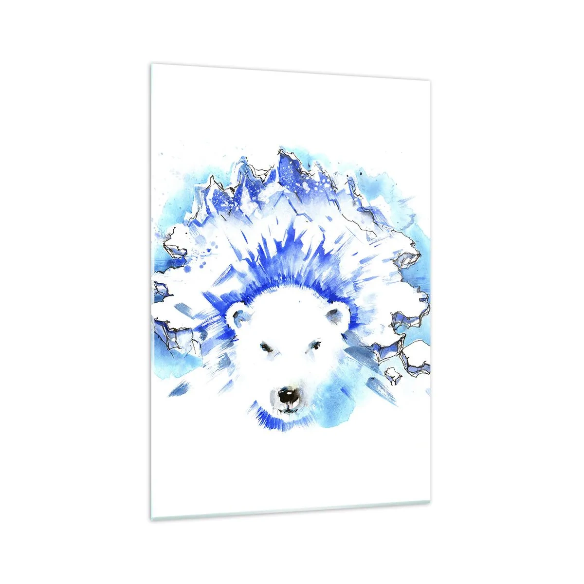 Billede på glas - Kongen af Arktis i en iskrone - 70x100 cm