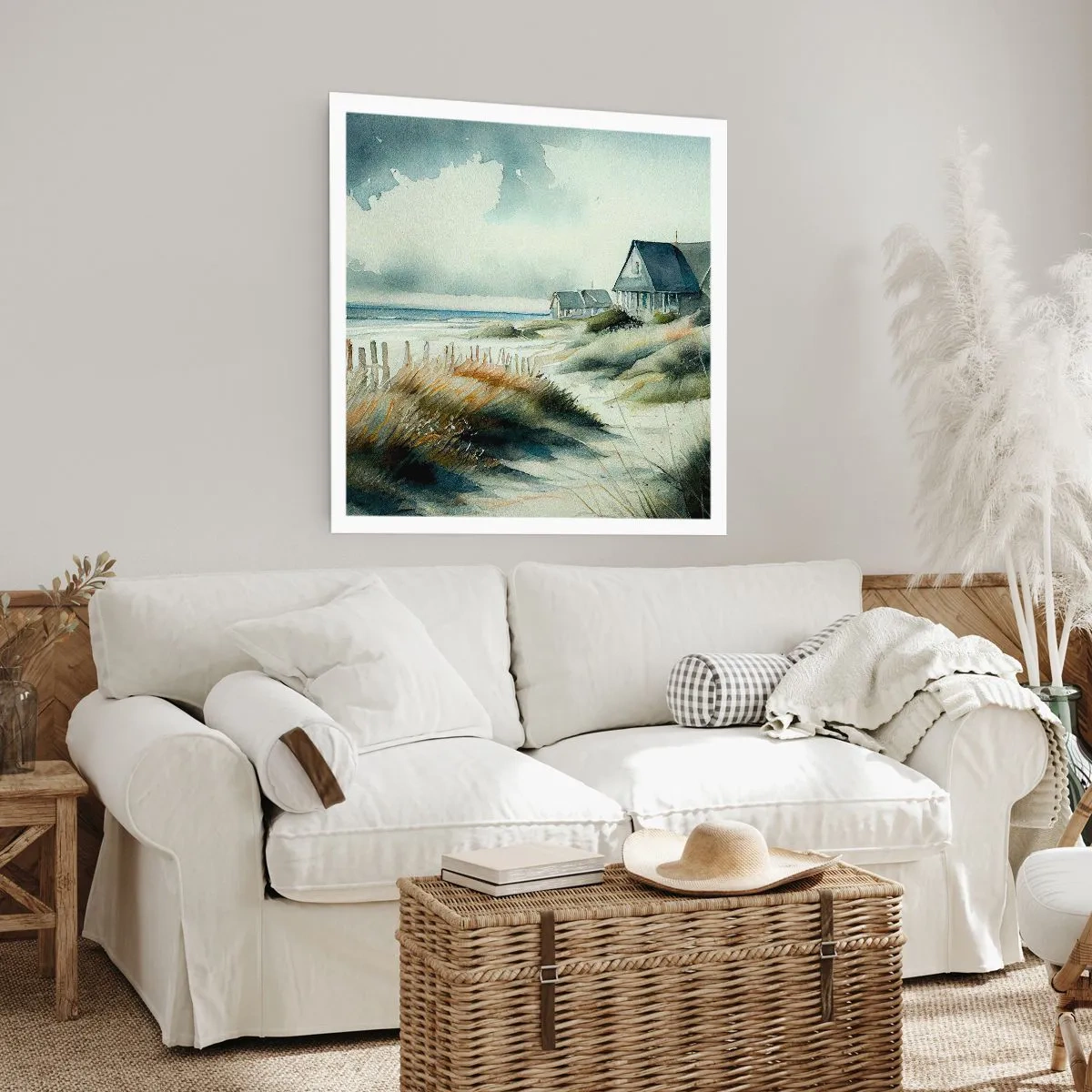 Plakat - Væk fra trængsel og travlhed - 50x50 cm