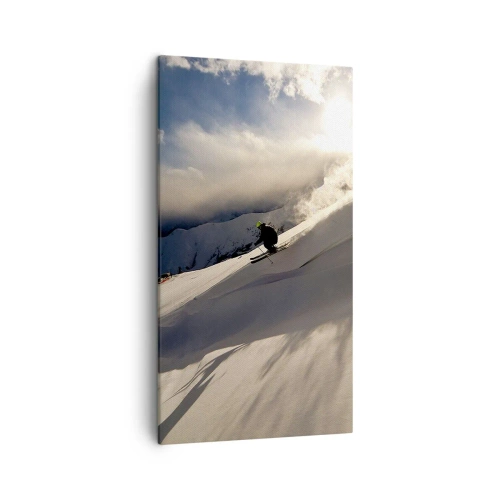 Lærredstryk - Billede på lærred - Udfordringen i bjergene - 45x80 cm