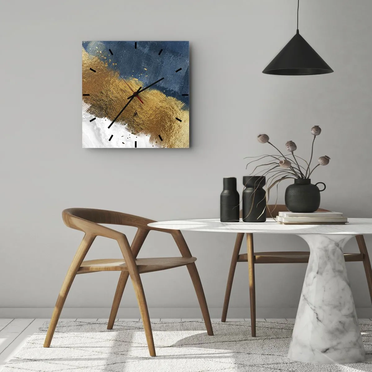 Vægur, Uret - Sommerens farver - 40x40 cm