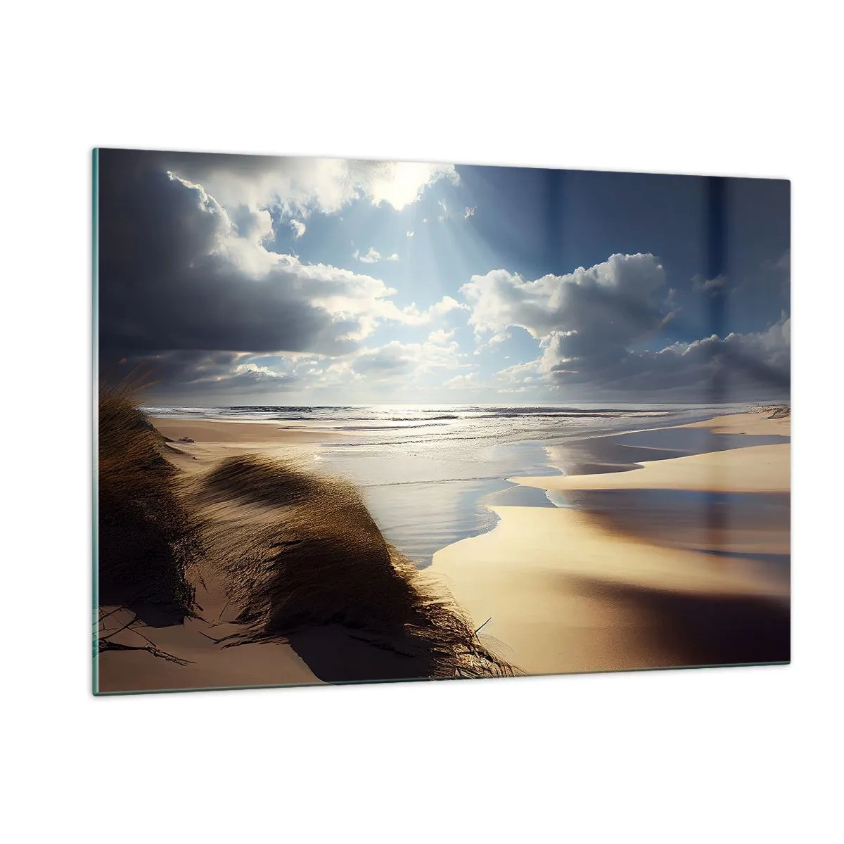 Billede på glas - Strand, vild strand - 120x80 cm