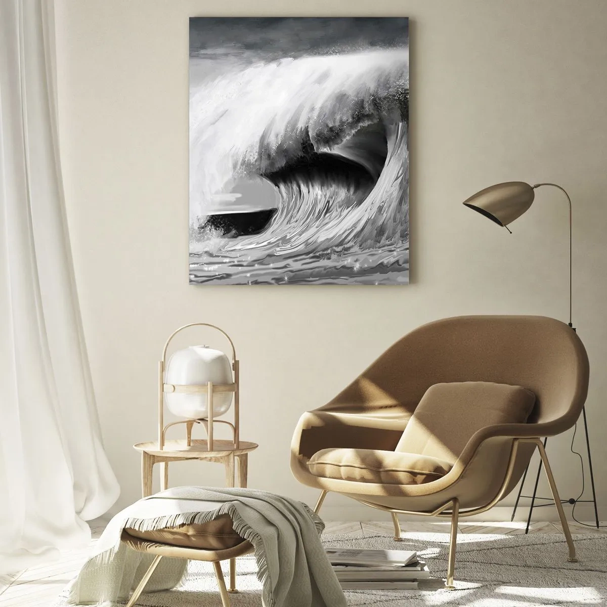 Billede på glas - Havets vrede - 50x70 cm