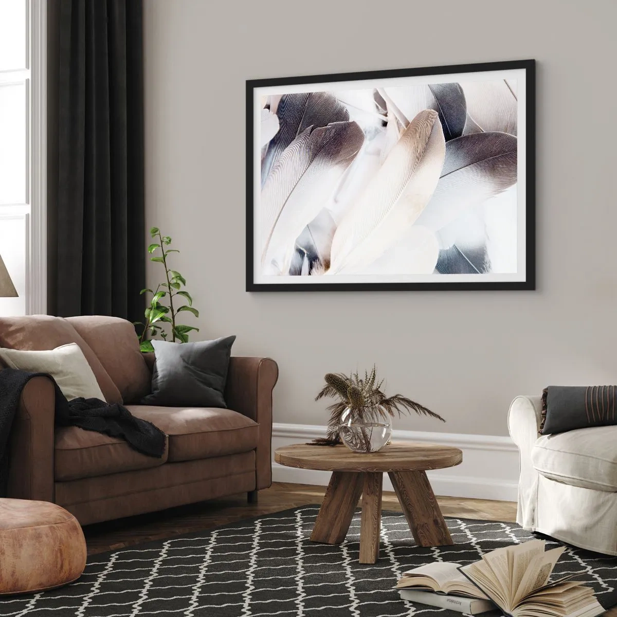 Plakat i sort ramme - Næsten engleagtig - 70x50 cm