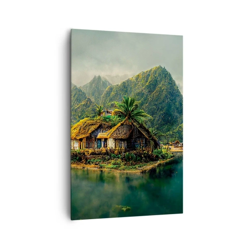 Lærredstryk - Billede på lærred - Tropisk paradis - 80x120 cm