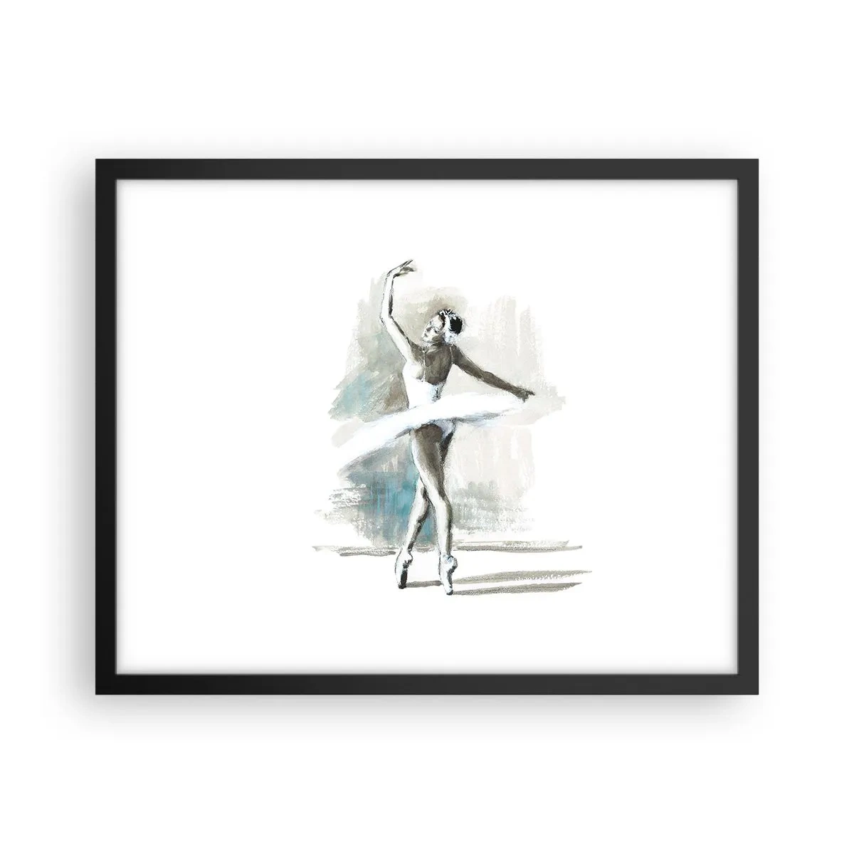 Plakat i sort ramme - Fortryllet til en svane - 50x40 cm