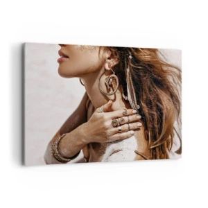 Lærredstryk - Billede på lærred - Dronning af den vilde strand - 100x70 cm