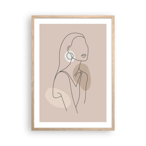 Plakat i ramme af lyst egetræ - Et ikon for pigelivet - 50x70 cm