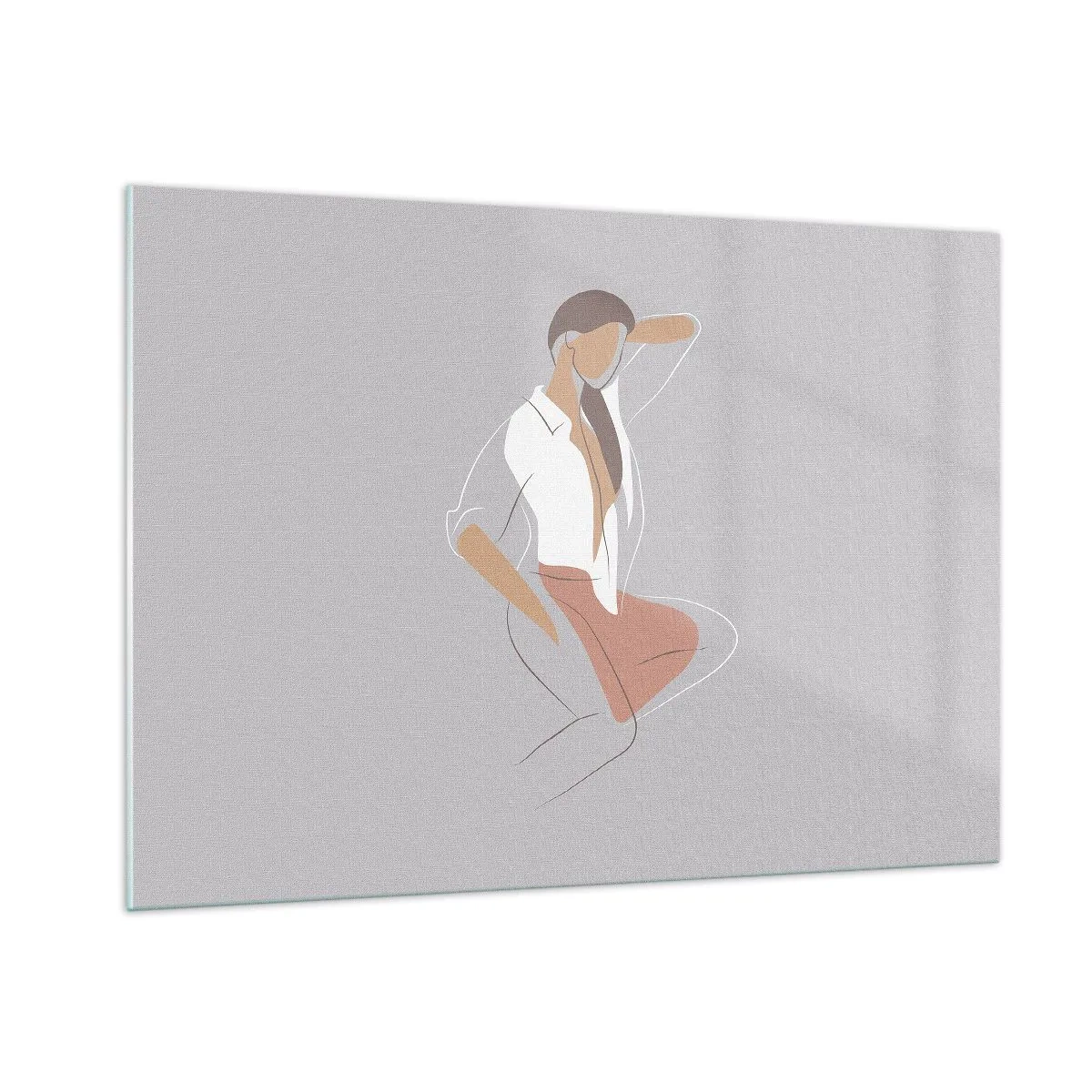 Billede på glas - Omrids af nåde - 100x70 cm