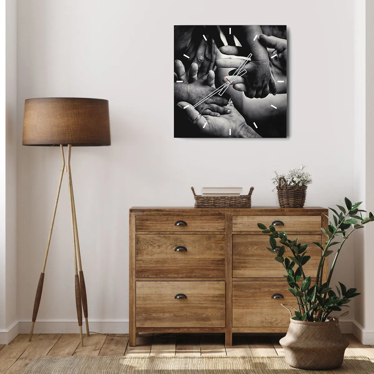 Vægur, Uret - At være menneske - 40x40 cm