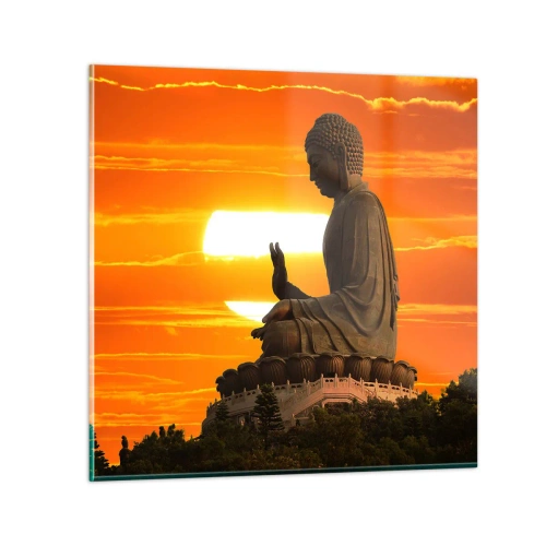 Billede på glas - Uden frygt for verden - 30x30 cm