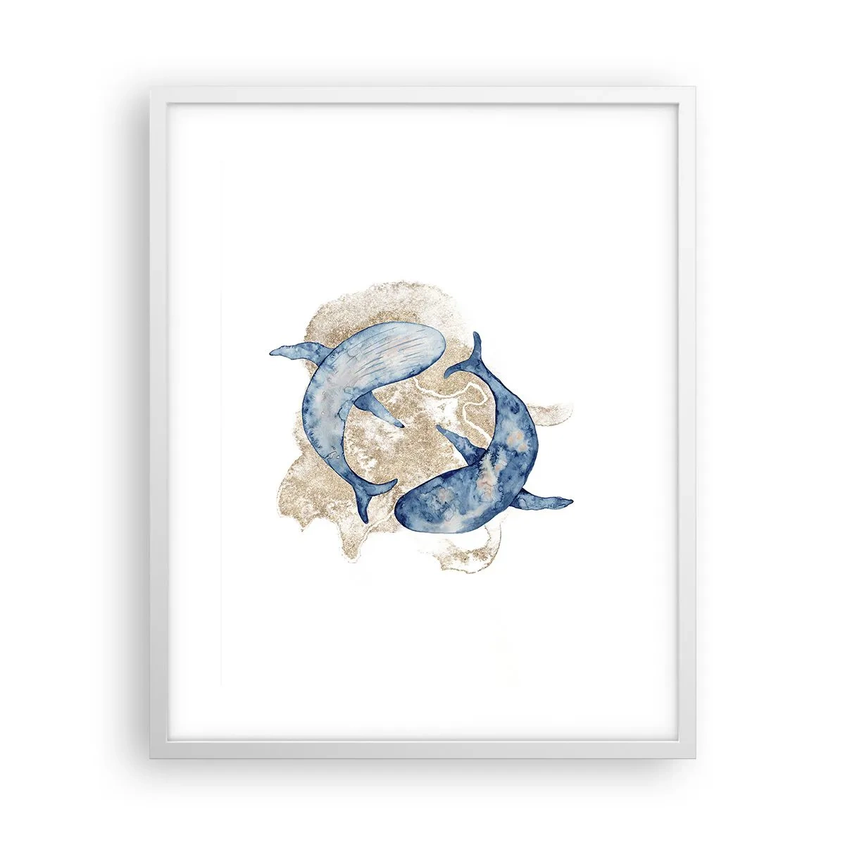 Plakat i hvid ramme - Venskab eller kærlighed? - 40x50 cm