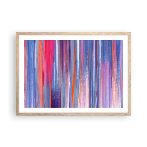 Plakat i ramme af lyst egetræ - Opstigning - 70x50 cm