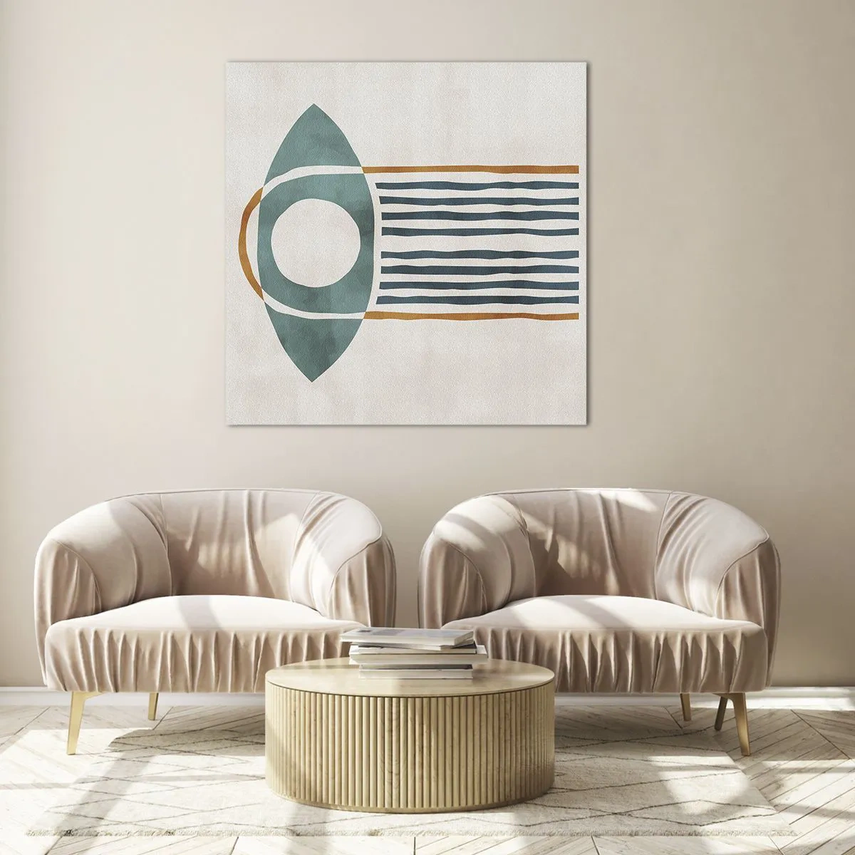 Billede på glas - Tegn og ritualer - 50x50 cm