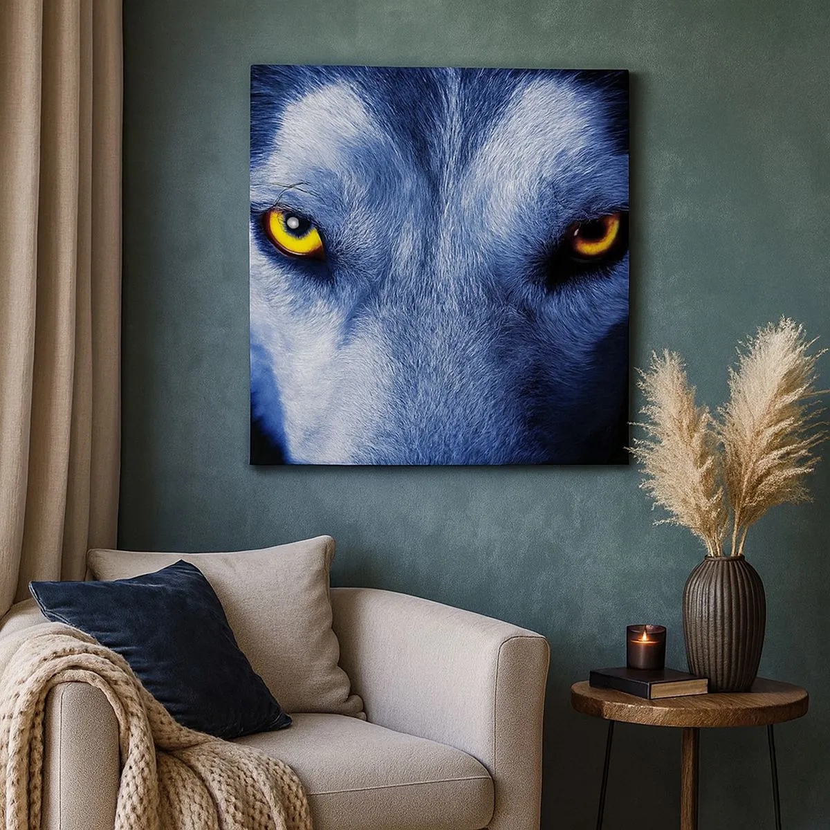 Lærredstryk - Billede på lærred - Et hypnotiserende udseende - 30x30 cm