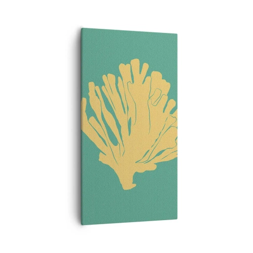 Lærredstryk - Billede på lærred - En busk af undervandsskov - 55x100 cm