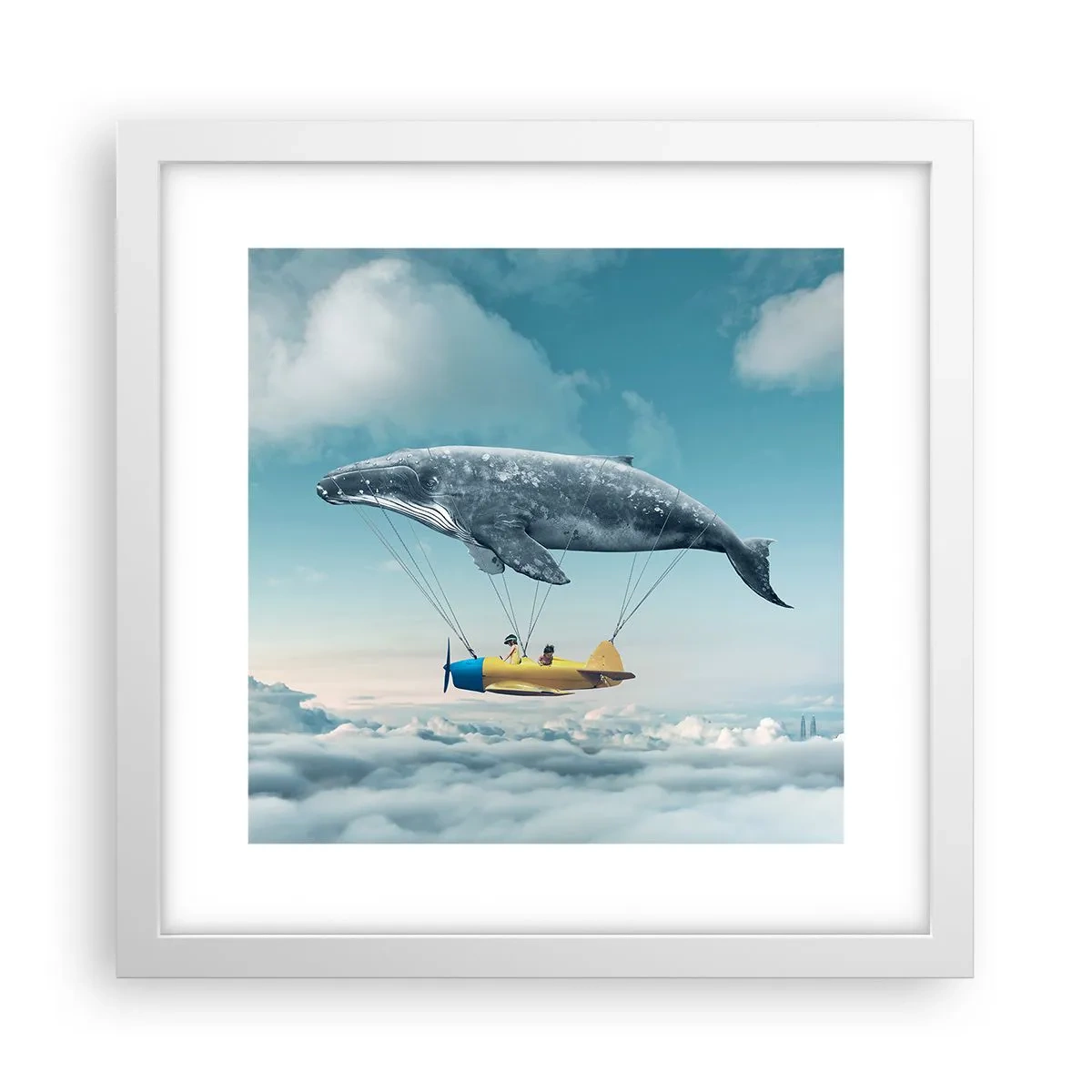 Plakat i hvid ramme - Hvorfor ikke? - 30x30 cm