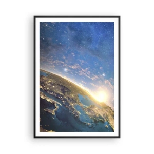 Plakat i sort ramme - Lad os se på hinanden på afstand - 70x100 cm