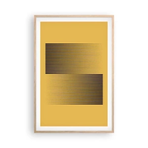 Plakat i ramme af lyst egetræ - Modsætningernes kvadrat - 61x91 cm