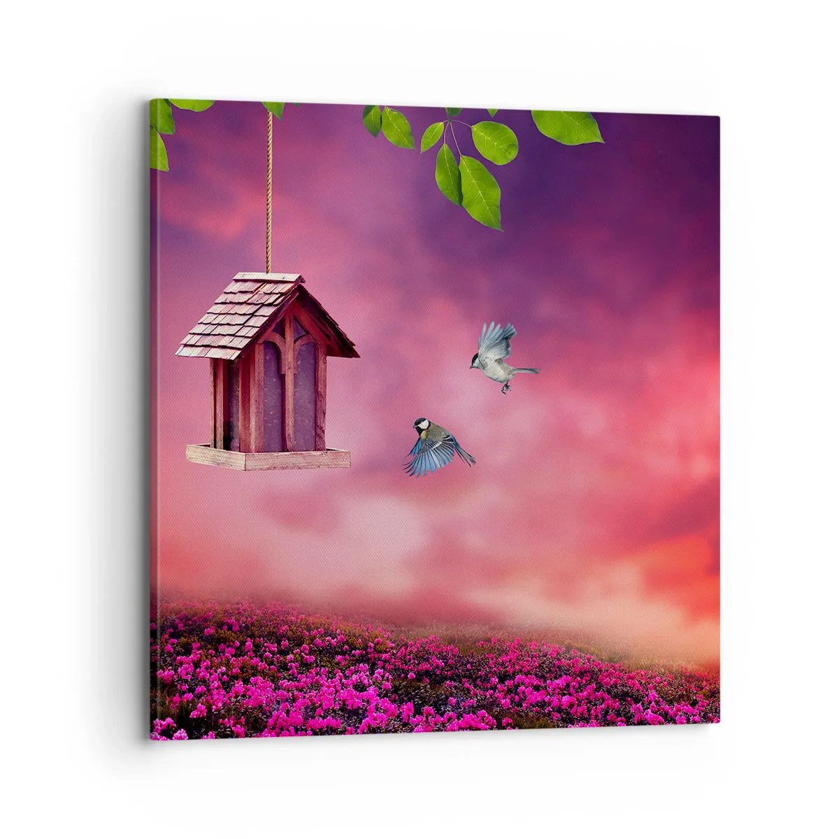 Lærredstryk - Billede på lærred - Invitation til middag - 70x70 cm
