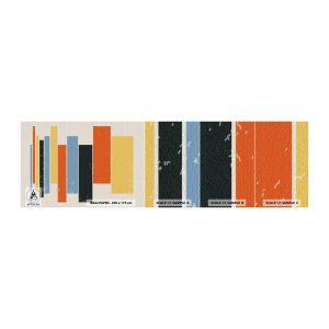 Prøve Fototapet Selvklæbende Deluxe Sticker - Optagelse af musik - Minimalisme, Rektangler, Former - 100x30 cm