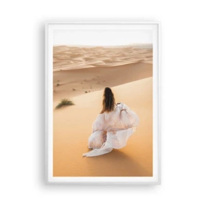 Plakat i hvid ramme - Flygt til frihed - 70x100 cm