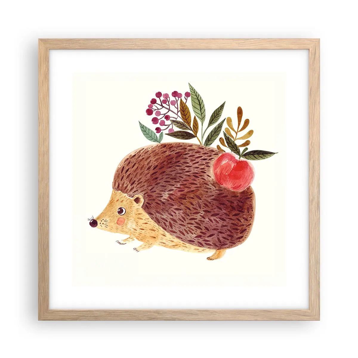 Plakat i ramme af lyst egetræ - Og du kan allerede lide mig - 40x40 cm