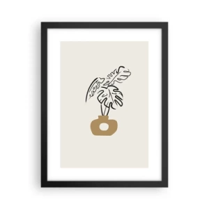 Plakat i sort ramme - Monstera - udsmykning af huset - 30x40 cm