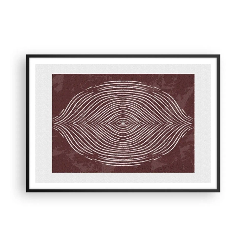 Plakat i sort ramme - Rummet taler - 100x70 cm