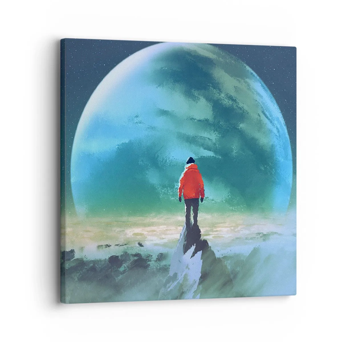 Lærredstryk - Billede på lærred - Opdageren af et nyt land - 30x30 cm