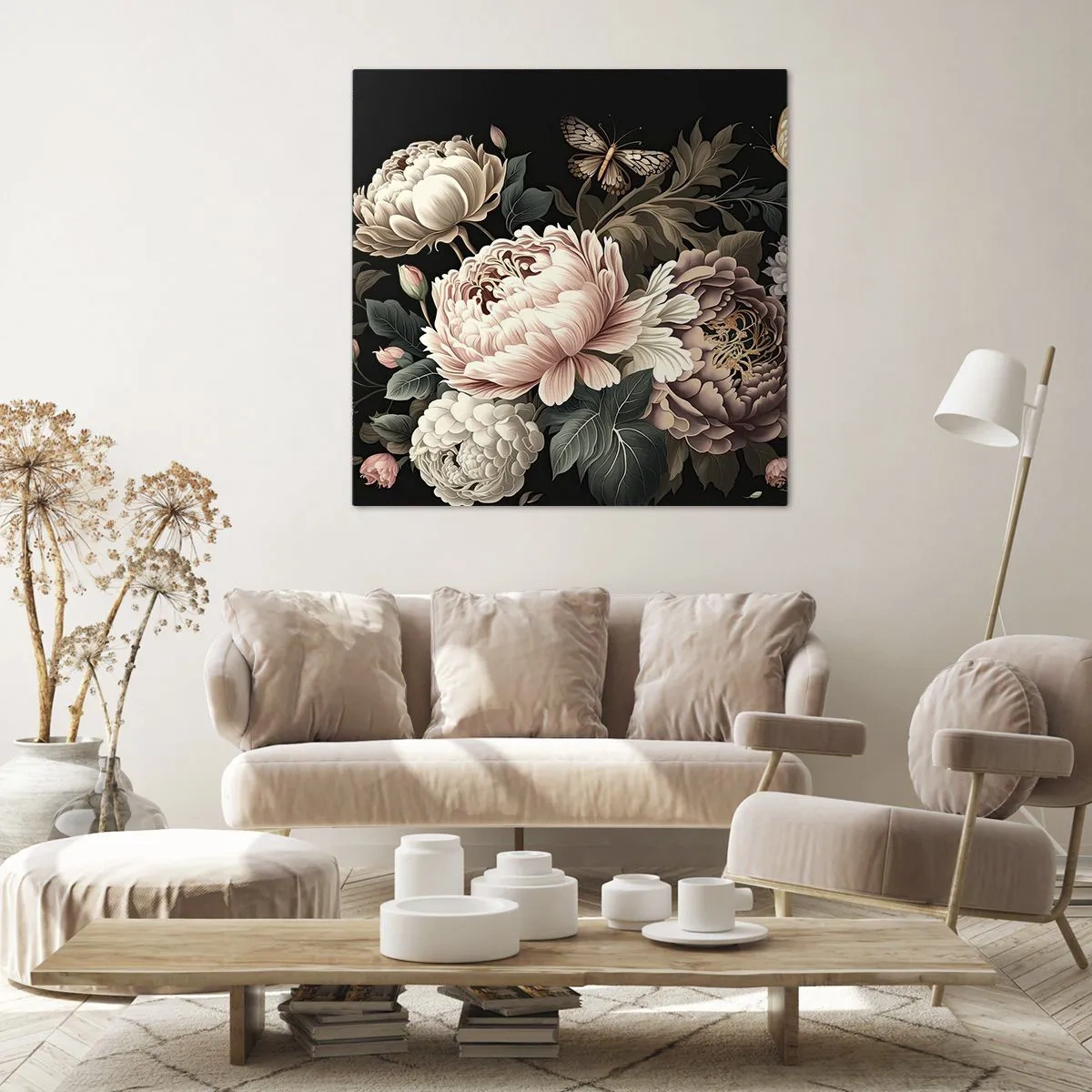 Lærredstryk - Billede på lærred - I barok stil - 60x60 cm
