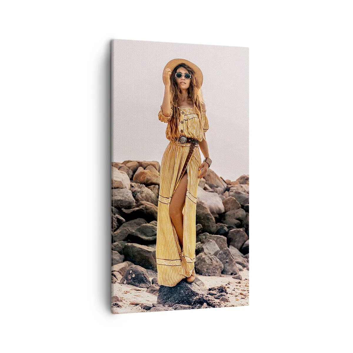 Lærredstryk - Billede på lærred - Magien ved sten - 45x80 cm