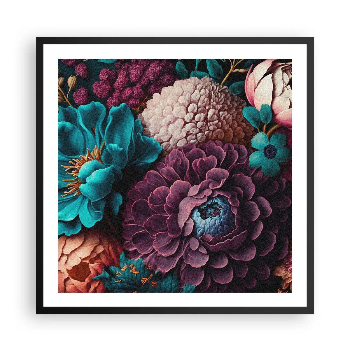 Plakat i sort ramme - Natur i overflod - 60x60 cm