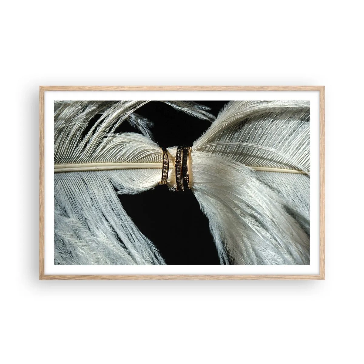 Plakat i ramme af lyst egetræ - ...og jeg vil ikke forlade dig... - 91x61 cm