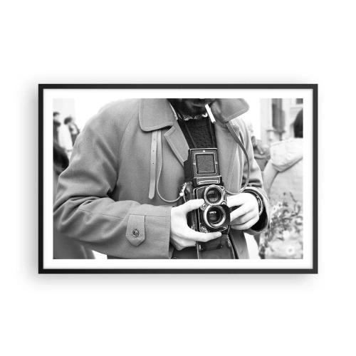 Plakat i sort ramme - I retro stil - 91x61 cm