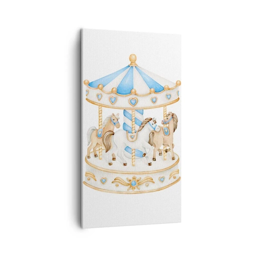 Lærredstryk - Billede på lærred - Sød barndom - 45x80 cm